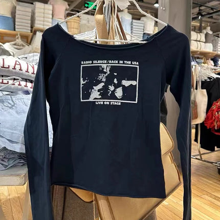 Pink Striped Slim Long Sleeve Tees Women Spring Casual Cotton O-neck Tshirt New Tops Clothes Sweet Cute  Vintage T-shirts Y2K
