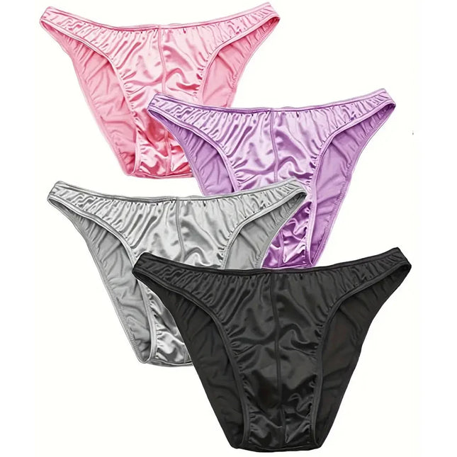 Men's Panties Couple Underwear Men Large Size Pant  Gay Comfortable Sexy Underpants High Quality Briefs Satin Silky Multicolor