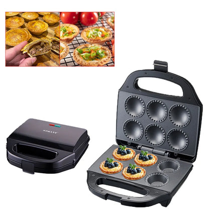 Cross-border home use 6 hole baking cake mini pie maker quiche maker cake machine egg tart machine breakfast machine 750w