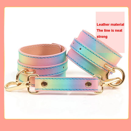 Rainbow Handcuffs For Sex Ankle Cuff Restraints Bondage Bracelet BDSM Woman Erotic Adult Sex Toys For Couples Exotic Accessories