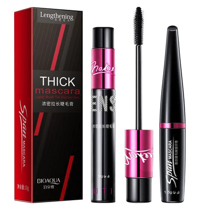 BIOAQUA Brand Black Silk Fiber Mascara Makeup Set Eyelash Extension Lengthening Volume 4D Mascara Waterproof Cosmetics 2pcs/lot