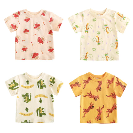 Sanlutoz Summer Fashion Floral Baby BoysGirls Tops Lovely Kids Holiday Clothing T-shirt