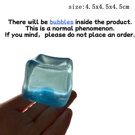 Slow Rebound Ice Cubes Squishy Squeeze Toy - Stress Relief Sensory Fidget for Kids Adults, ADHD Autism Soft Squeeze Toys