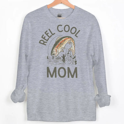 Reel Cool Dad/Mom Vintage Style Sweatshirt Men Women Fishing Lover Gifts Y2K Hoodies Long Sleeve Couple Matching Sweatshirts