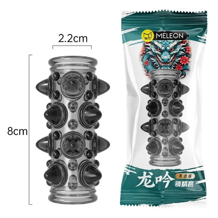 Men's Silicone Penis Sleeve Cock Ring, Delay Ejaculation Enhancer, Erection Support Adult Couples Sex Toy