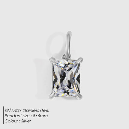 eManco Stainless Steel Geometry Pendants Charms Zircon For DIY Jewelry Necklace Making Bracelet Findings Crafts Earrings