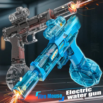 Electric Water Guns ,High Capacity Squirt Guns 26 FT Range with Light Up for Summer Outdoor Beach Swimming Pool Party Toy