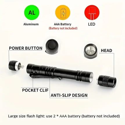 395nm UV Pen FLaslight,Blacklight Flashlight w/ Clip Portable Detector for Hotel/Pet Urine/Bed Bugs/Camping(AAA Battery Powered)