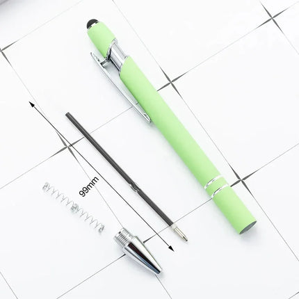 200 Pcs Light - Metal Capacitive Universal Touch Screen Stylus Ballpoint Pen Writing Stationery Office Gifts Free custom Logo