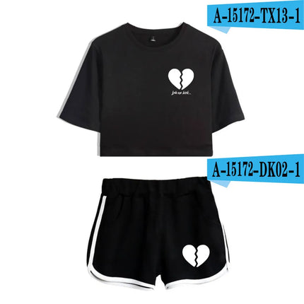 Youthful Payton Moormeier T-shirts shorts Pants Dew navel Sport Girls Short Sleeve Suits Sexy Girls Summer Two Pieces sets
