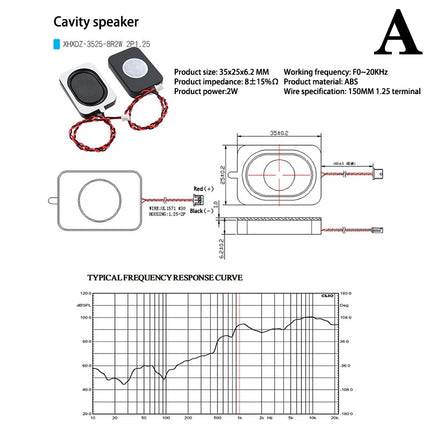 4 Ohm 2W/3W Ultra-Thin Speaker - 25x35mm Square Frame for Laptop & Compact Audio Projects