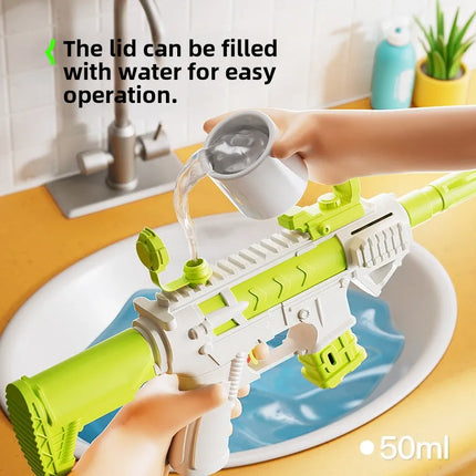 Summer Water Gun M416 Manual Pistol High-pressure Automatic Shooting Water Gun Beach Toy for Kid Children Boys Girls
