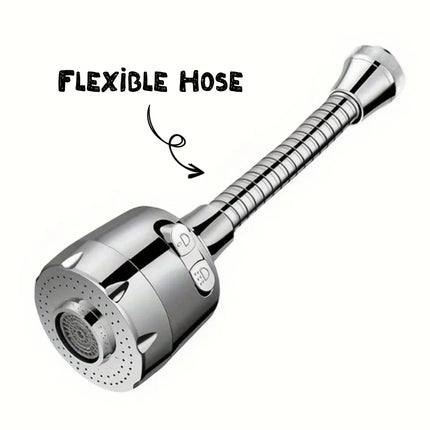 Dual-Speed Faucet Aerator: Adjustable Anti-Splash Nozzle Extension with Rotating Filter – Universal Water-Saving Spray Head