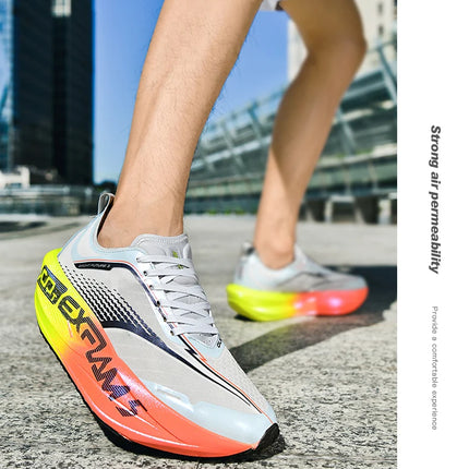 New Cushioning Running Shoes For Men Suitable Heavy Runners Lace Up Sports Women Non-slip Outdoor Athletic Male Sneakers