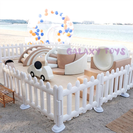 Pastel Color Kids' Amusement Ride for Soft Play Areas & Event Rentals Soft Play Rotating Carousel Toddler Ride-On Toy for Event