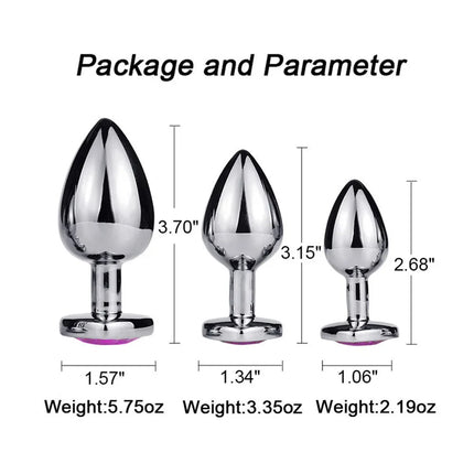 S/M/L Anal Plug Metal Adult Sex Toys For Women Men Crystal Erotic Bullet Butt Plug Stimulator Prostate Massager Intimate Goods