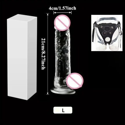 Realistic Black Wear Strap on Anal Plug G-Spot Masturbators Suction Cup Big Dildos Butt Plug Long Dick Adult Sex Toy for Women18