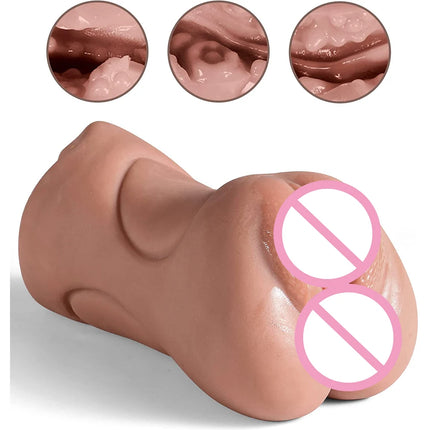 3 IN 1 Artificial Vagina for Men Masturbator Cup Deep Throat Real Oral Male Masturbation Blowjob Anal Clit Silicone Sex Toys 18+