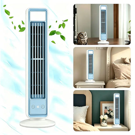 Multi-Dimensional Tower Fan Silent Portable Air Conditioner Office Home Air Cooler Strong Wind Cooling Leafless Air Fan