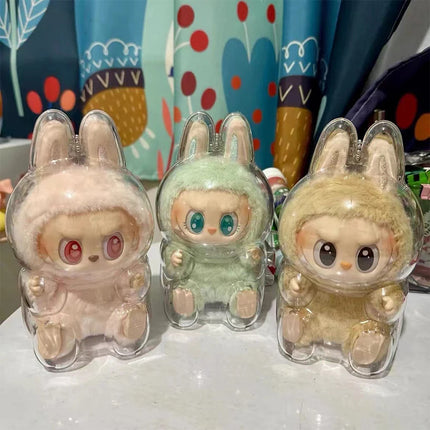Clearance 1/2/5Pcs For Labubu Display Box Full Clear Acrylic Protective Case Walking Plush Bag Doll Accessory No Dolls Toys