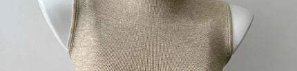 Korean Sle Knitted Vest Women's Base Layer Tank Top Svel f High Collar Spring Autumn Winter Inner And Outer Wear