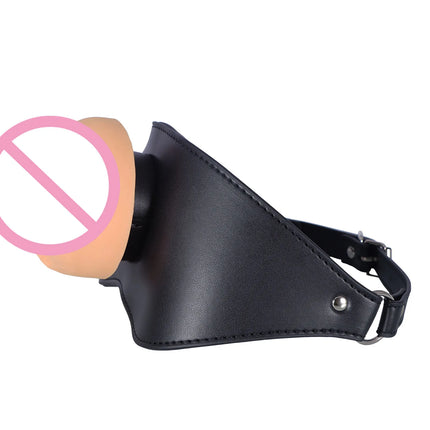 Mouth Gag Bdsm Gag Silicone Simulated Vaginal Plug Leather Adjustable Bondage Penis Massage Thrusting Dildo Sex Toy Women Gay 18