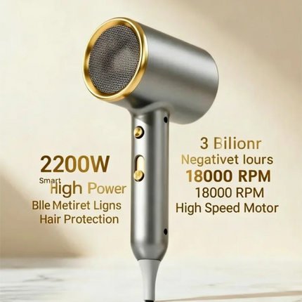 Lenovo C2 Professional High-Power Hair Dryer with Rapid Heat, Hot/Cool Settings, and Ionic Technology 2200w