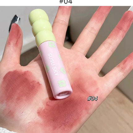 1/5Pcs Candied Fruit Lip Mud Milk Mist Velvet Matte Lip Gloss Long Lasting Not Easy To Stick Cup LipGlaze Almond Brown Pink