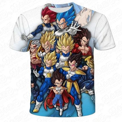Dragon Ball T Shirt Kids Tops Tee Anime Figures Son Goku Super Saiyan T-shirt Boys T-shirts Children Clothes Summer Short Sleeve