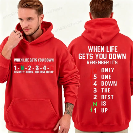 Men's Hoodie Casual Sports Hoodie 1 Down 6 Up Motorcycle Print Men/Women Plus Size Pullover Fashion Sweatshirt Long-Sleeve Tops