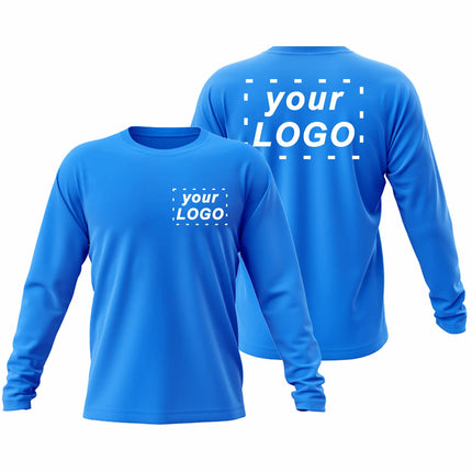 Quick-drying Long-sleeved T-shirt Custom Printing And Embroidery Company Logo Sun Protection Loose Sports, Fishing T-shirt 3xl