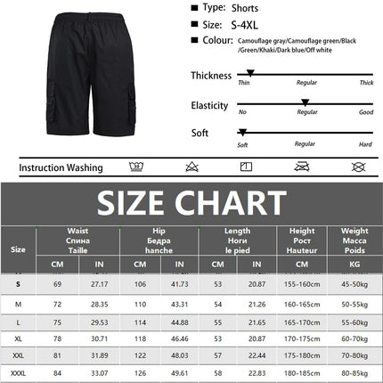 Men Military Tactical Shorts Summer Loose Casual Cargo Shorts Multi Pocket Outdoor Jogging Sweatpants Hiking Pants