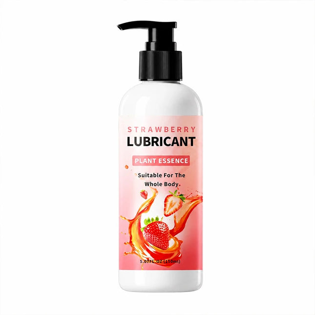 Strawberry Scent Water-Based Lubricant 150ml – Smooth Glide Non-Sticky Personal Lubrication, Easy Cleanup Intimate Gel, Pump Bottle Design for Couples, Romantic Nights, Bedroom Fun, Adult Toys Use & Daily Intimate Comfort