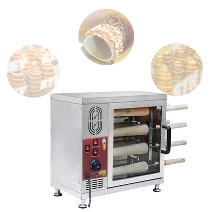 CoLuxury Commercial Automatic Toaster Chimney Cake Roll Maker