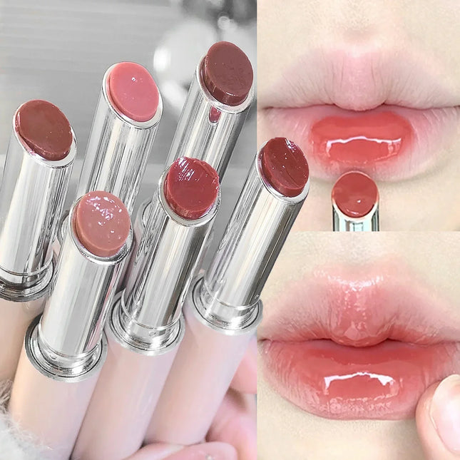 Clear Water Light Solid Lip Gloss Jelly Watery Pink Lipstick Pencil Moisturising Mirror Lipstick Pen Korean Lips Makeup Cosmetic