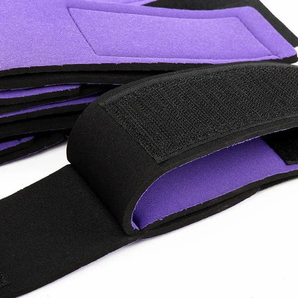 Adult SM Sex Restraint Handcuffs Slave Tools Bdsm No Vibrators Sexy Wrist To Ankle Cuffs Open Leg Hand Toys Bondage For Couple