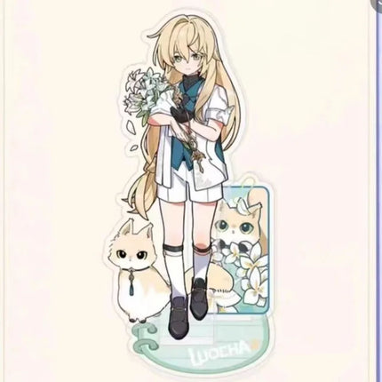 New Game Honkai: Star Rail Figure Kafka Acrylic Stand Model Plate Cosplay Fans Gifts Anime Little Dot Cat Series Model Keychain