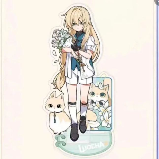 New Game Honkai: Star Rail Figure Kafka Acrylic Stand Model Plate Cosplay Fans Gifts Anime Little Dot Cat Series Model Keychain
