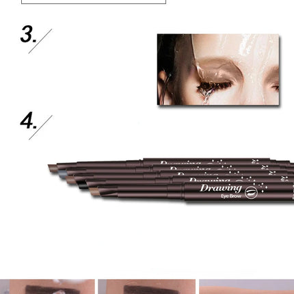 Double Ended Eyebrow Pencil Waterproof Long Lasting Eyebrow Enhancers Eye Makeup Cosmetic Tools with Brush Brow Extension Pencil