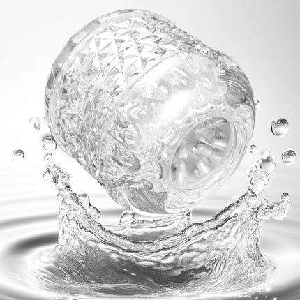 Male Masturbator Soft Pussy Penis Sleeve Sex Toys Transparent Crystal Vagina Adult Goods for Men Textured Tunnel Pocket Pussy