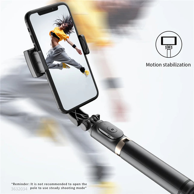 FANGTUOSI Mobile Video Stabilizer Bluetooth Selfie Stick Tripod Gimbal Stabilizer for Smartphone Live Vertical Shooting Bracket