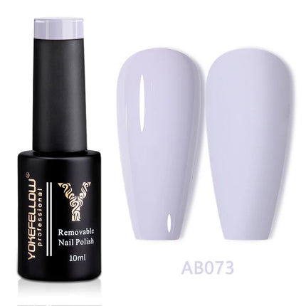 YOKEFELLOW 10ml Jelly Nude Gel Nail Polish High Quality Translucent Pink Nail Gel Varnish Soak Off UV Gel Polish Long Lasting