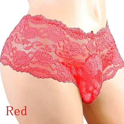 Men's Underwear Sexy Lingerie Sexy Panties Plus Siz Lace Sissy Male Breathable Jockstrap Briefs G-String Thongs Porno Underpants