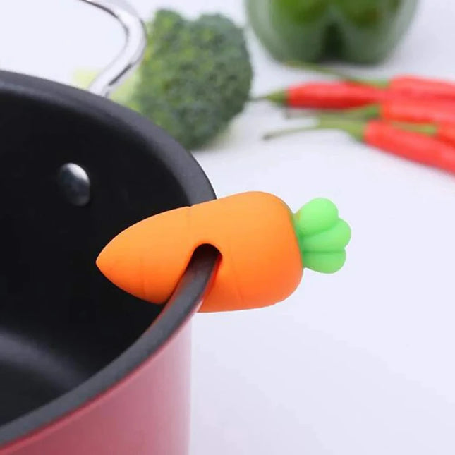 3Pcs Silicone Pot Lid Anti-spill Rack Heat-resistant Anti-Overflow Stoppers Pot Cover Lifter Holder Creative Kitchen Tool Gadget