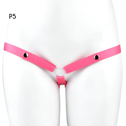 FRRK Elastic Band Chastity Belt for Male Chastity Cage Auxiliary Belt Adjustable Underwear Rope Scrotum Ring Sissy Sex Toys