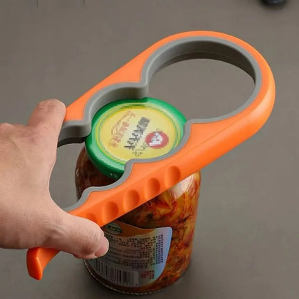 1PC 4-in-1 Multi-Function Non-Slip Kitchen Bottle Opener Twist Can Opener Labor-Saving Bottle Lid Opener for Easy Home Use