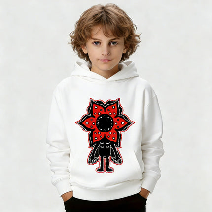 Eddie Munson Demogorgon Hoodie for Kids Cannibal Flower Print Cotton Sweatshirt for Boys and Girls Perfect for Cosplay