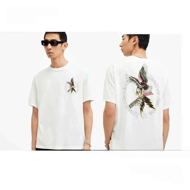 European Style Sport Casual Cotton T-Shirt All SAI Brand round Neck Short Sleeve Unisex Summer Breathable Printed T-Shirt
