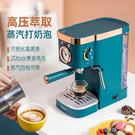 Coffee machine Household Italian high pressure steam beating milk foam grinding beans freshly brewed coffee coffee machine new