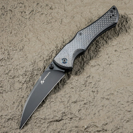 High Quality Folding pocket knife. 14C28N Steel Pocket Knife,carbon fiber Handle,Outdoor Camping Hunting EDC Folding Knife